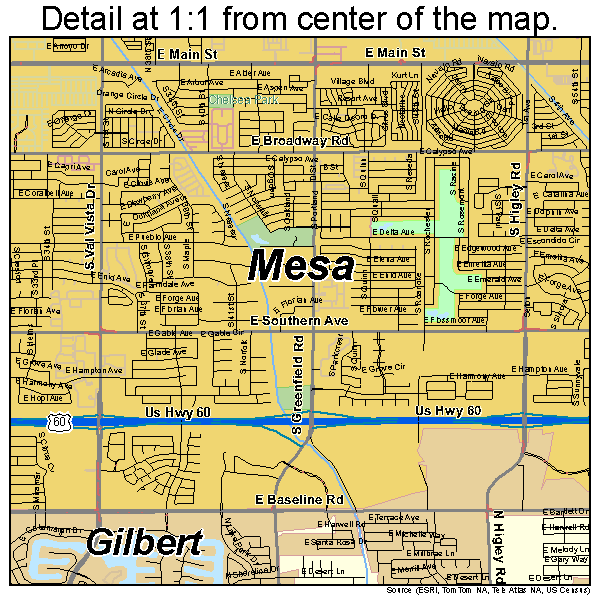 Printable Map Of Mesa Az Printable Word Searches