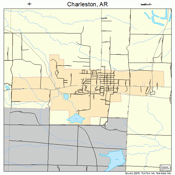Charleston Arkansas Street Map 0513300