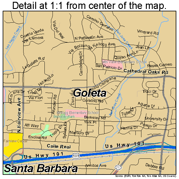 Goleta California Street Map 0630378
