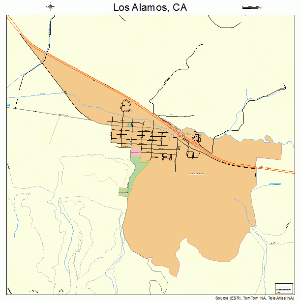 los alamos map. Los Alamos, CA street map