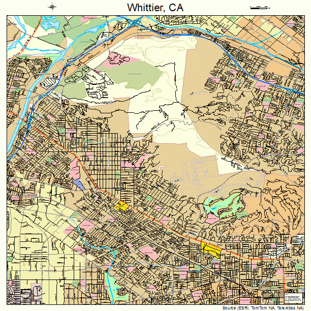 Whittier California Street Map 0685292