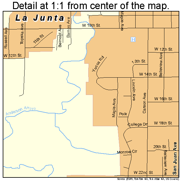 La Junta Colorado Street Map 0842110