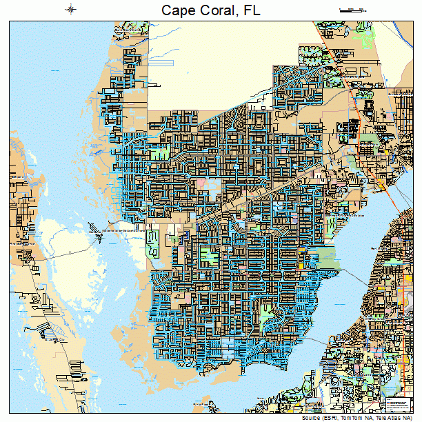 Cape Coral Florida Street Map 1210275