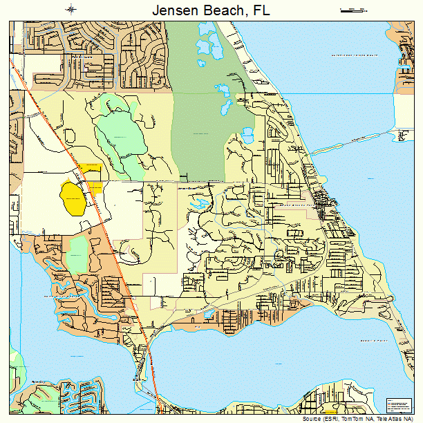 Jensen Beach Florida Street Map 1235 image