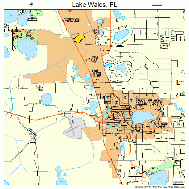 Lake Wales Florida Street Map 1238950