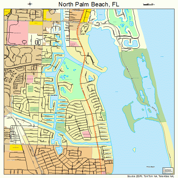 North Palm Beach Florida Street Map 1249600