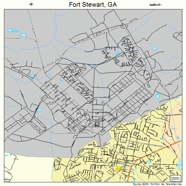 Fort Stewart Georgia Street Map 1331068