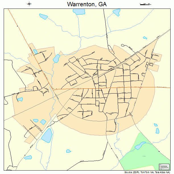 Warrenton Georgia Street Map 1380592