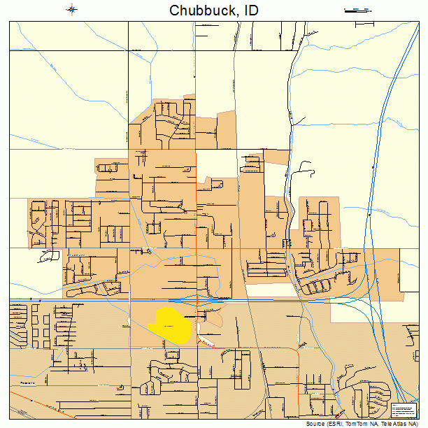 Chubbuck Idaho Street Map 1614680