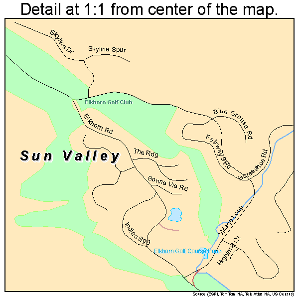 Sun Valley Idaho Street Map 1678850