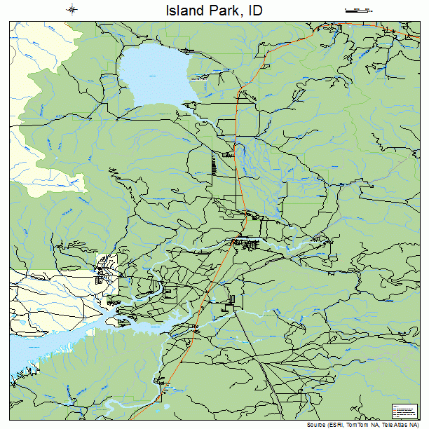 Island Park Idaho Street Map 1640600