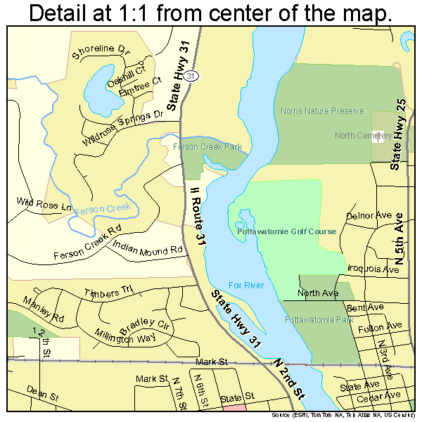 St Charles Illinois Street Map 1766703