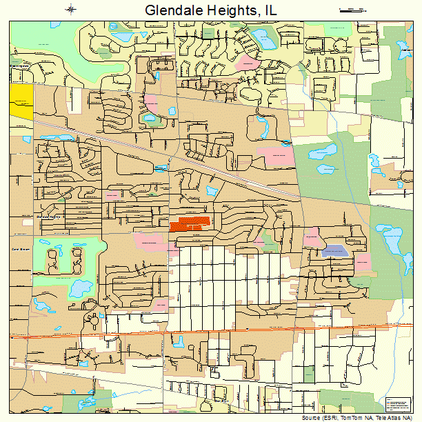 Glendale Heights IL Map