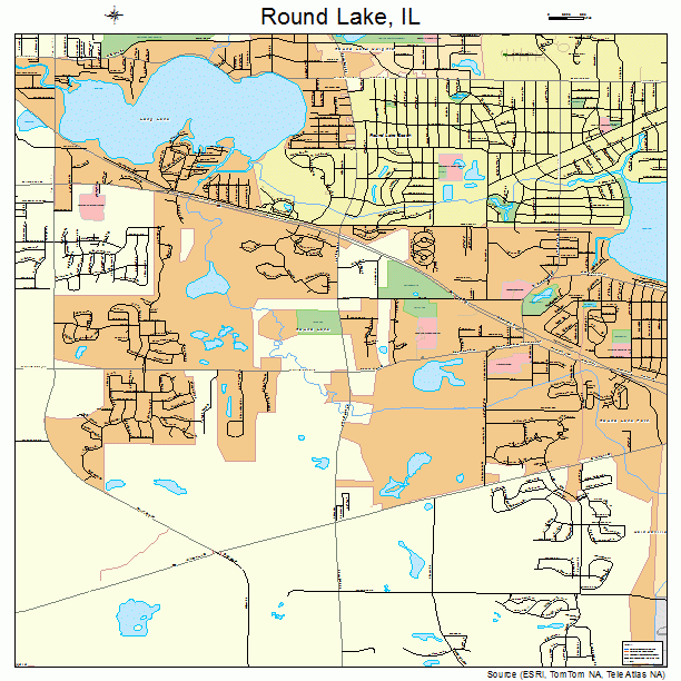 Round Lake Illinois Street Map 1766027