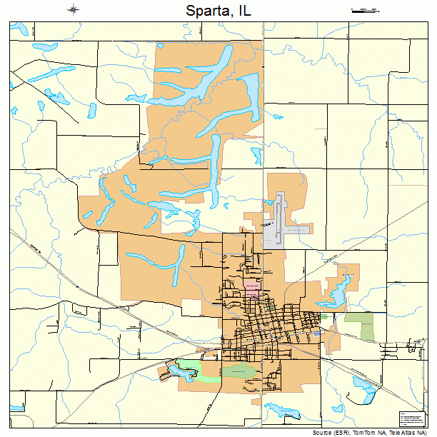 Sparta, Illinois Street Map 1771448