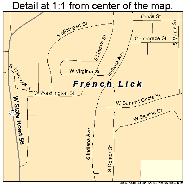 lick map indiana French