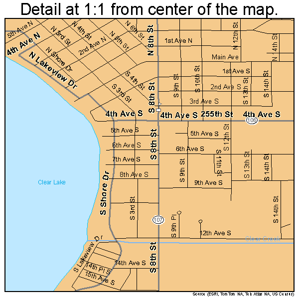 Clear Lake Iowa Street Map 1914025