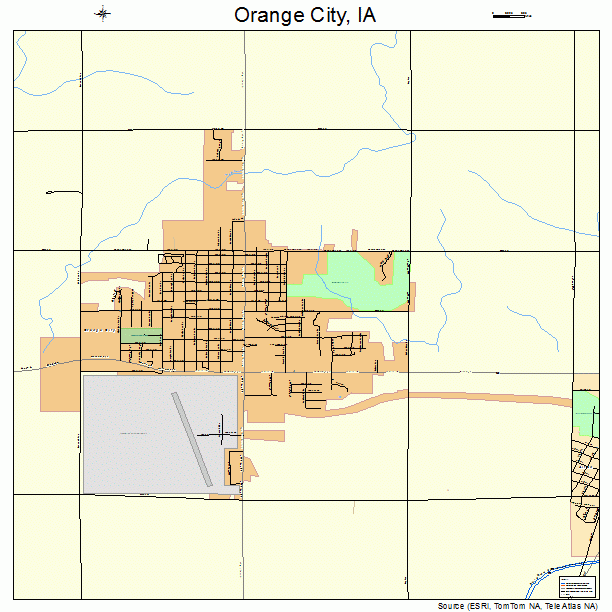 Orange City Iowa Street Map 1959475