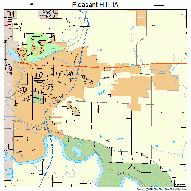 Pleasant Hill Iowa Street Map 1963525