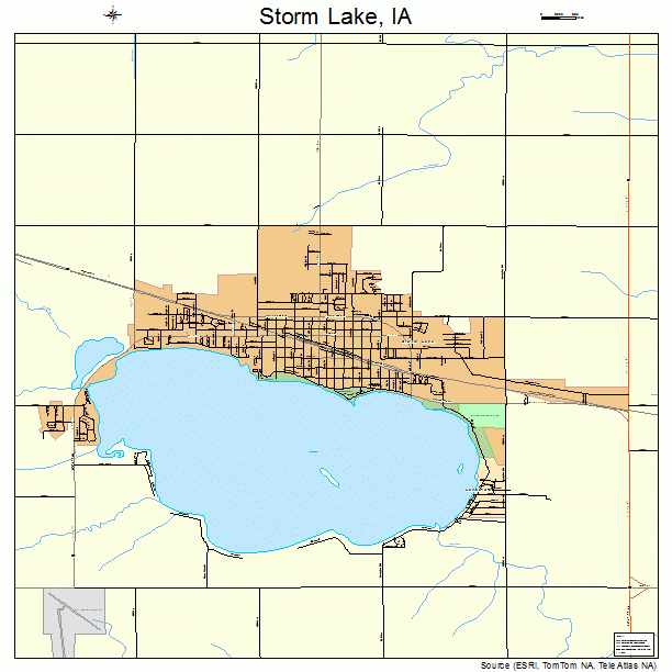 Storm Lake Iowa Street Map 1975630
