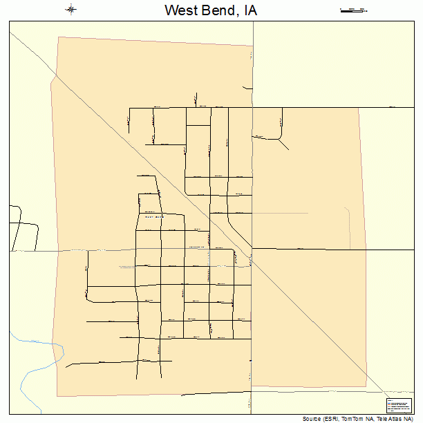 West Bend Iowa Street Map 1983550