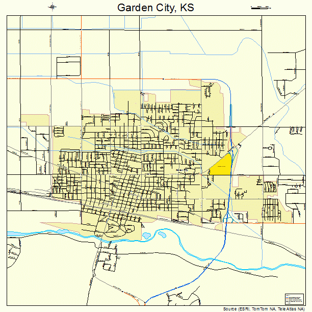 Garden City Kansas Street Map 2025325