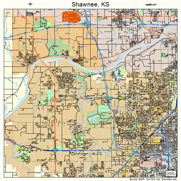 Shawnee Kansas Street Map 2064500