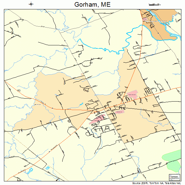Gorham Maine Street Map 2328205