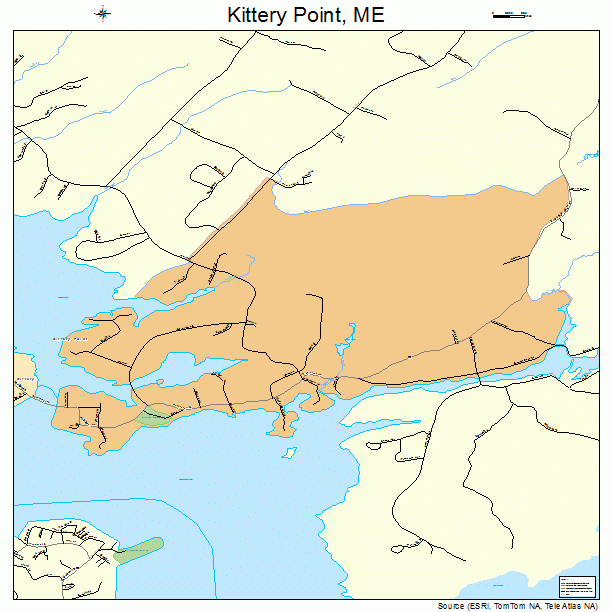 Kittery Point Maine Street Map 2337375