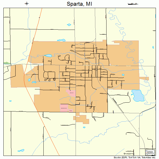 Sparta, MI street map