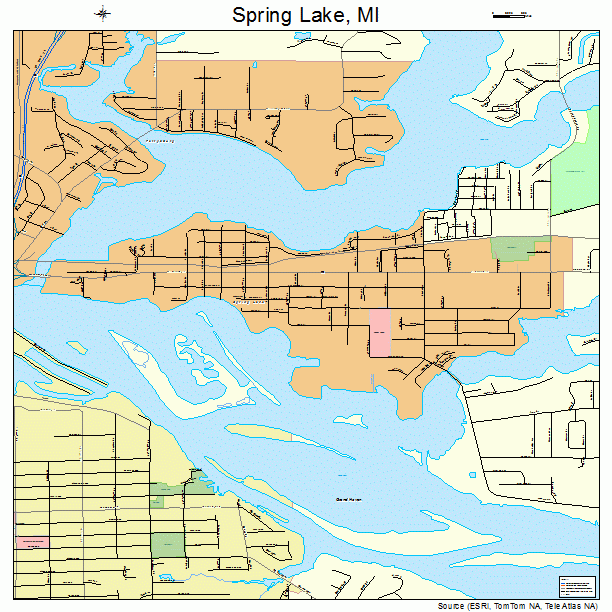 Spring Lake Michigan Street Map 2675820