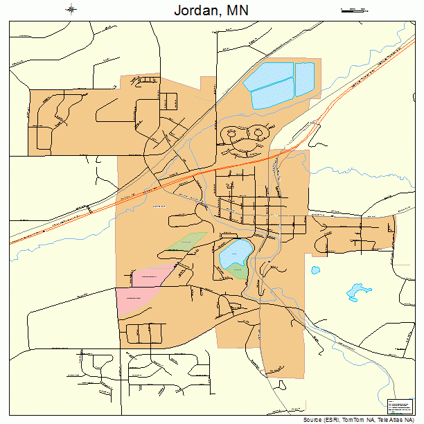 Jordan Minnesota Street Map 2732174