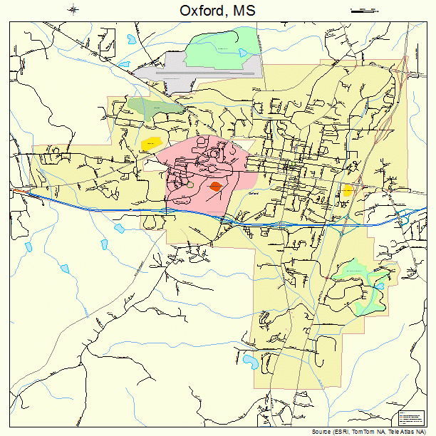 Oxford Mississippi Street Map 2854840