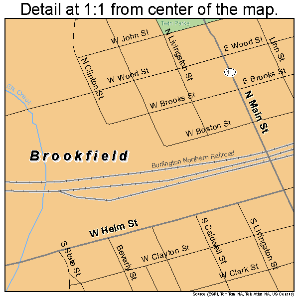 Brookfield Missouri Street Map