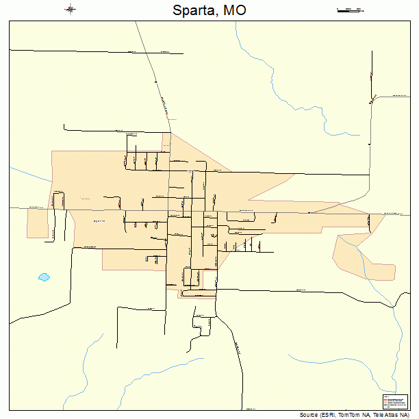 Sparta, Missouri Street Map 2969302