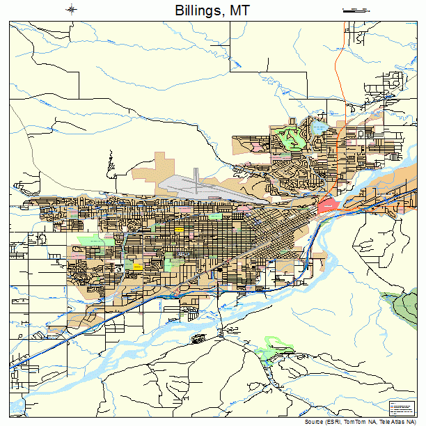 Map Of Billings Montana Verjaardag Vrouw 2020