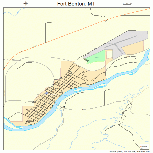 Fort Benton Montana Street Map 3028000