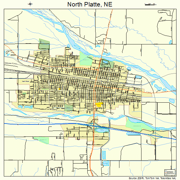 North Platte Nebraska Street Map 3135000