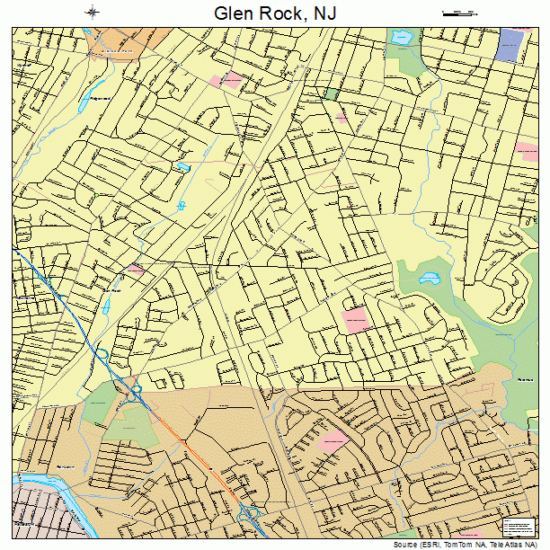 Glen Rock New Jersey Street Map 3426640