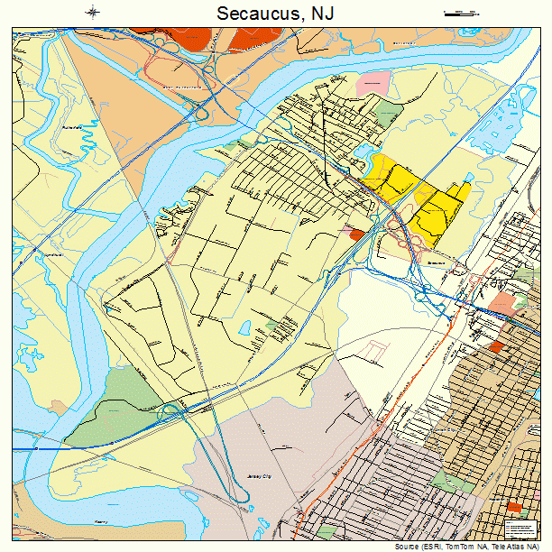 Secaucus New Jersey Street Map 3466570