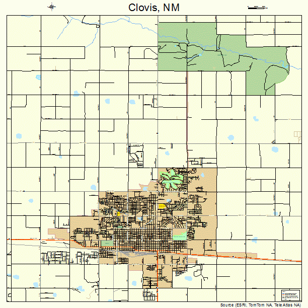 Clovis New Mexico. Clovis, NM street map