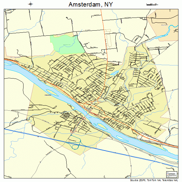 Amsterdam New York Street Map 3602066