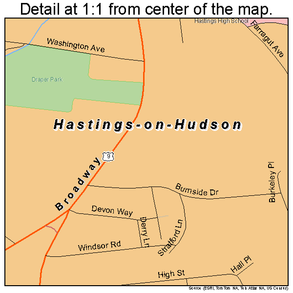 hastings on hudson  map