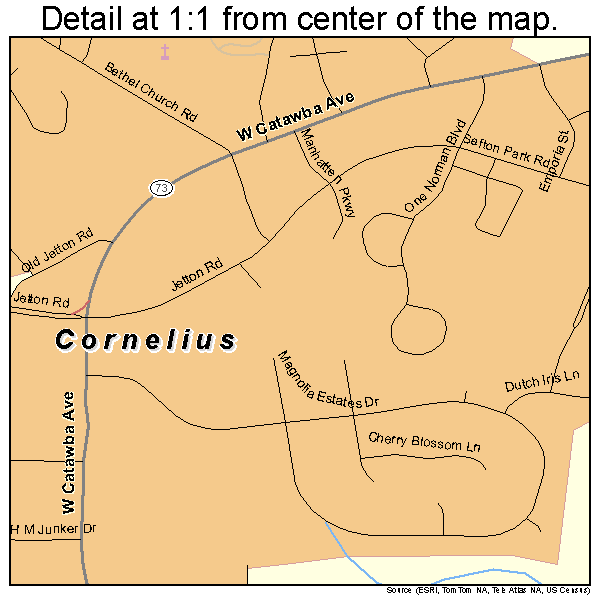 Cornelius North Carolina Street Map 3714700