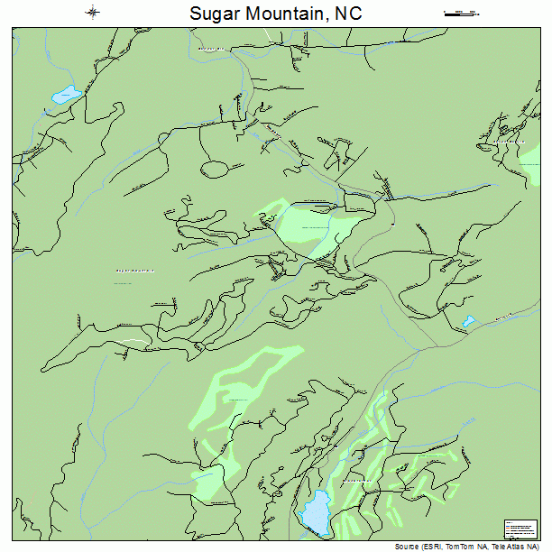 map of north carolina mountains. Sugar Mountain, NC street map