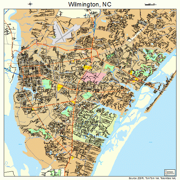 Wilmington North Carolina Street Map 3774440