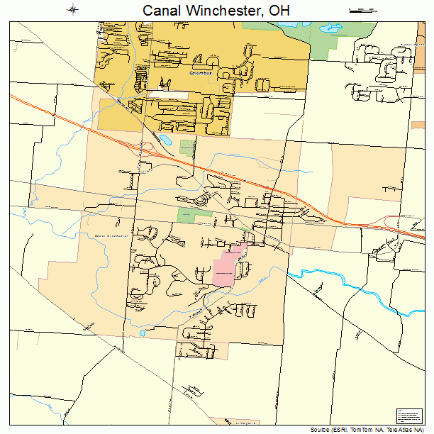 Canal Winchester Ohio Street Map 3911332