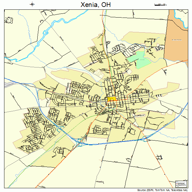 Xenia Ohio Street Map 3986772