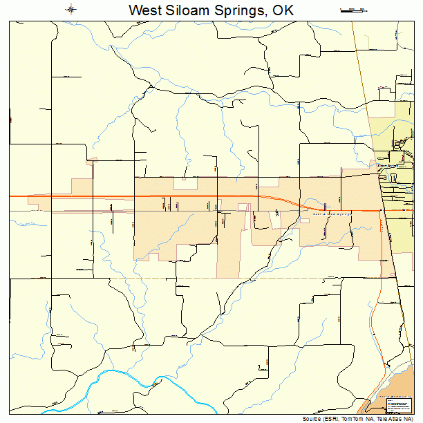West Siloam Springs Oklahoma Street Map 4080350