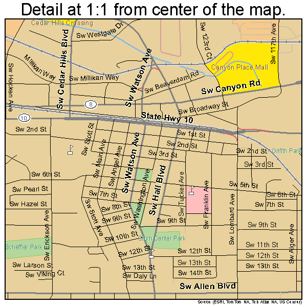 Beaverton Oregon Map Zip Codes